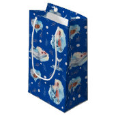 Leuchtturm Whale Deep Blue Kleine Geschenktüte (Vorderseite Schrägansicht)