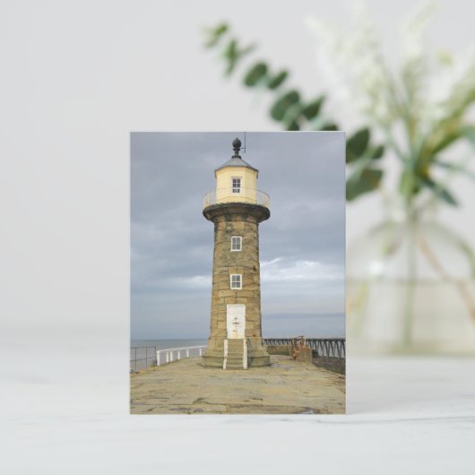 Leuchtturm Whitby Postkarte (Stehend Vorderseite)