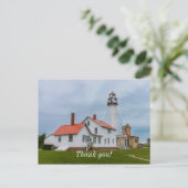 Leuchtturm Whitefish Point Dankeschön-Postkarte Postkarte (Stehend Vorderseite)