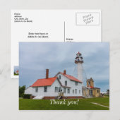 Leuchtturm Whitefish Point Dankeschön-Postkarte Postkarte (Vorne/Hinten)