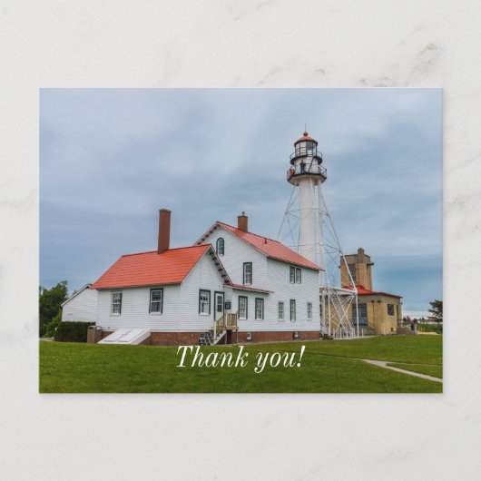 Leuchtturm Whitefish Point Dankeschön-Postkarte Postkarte (Vorderseite)