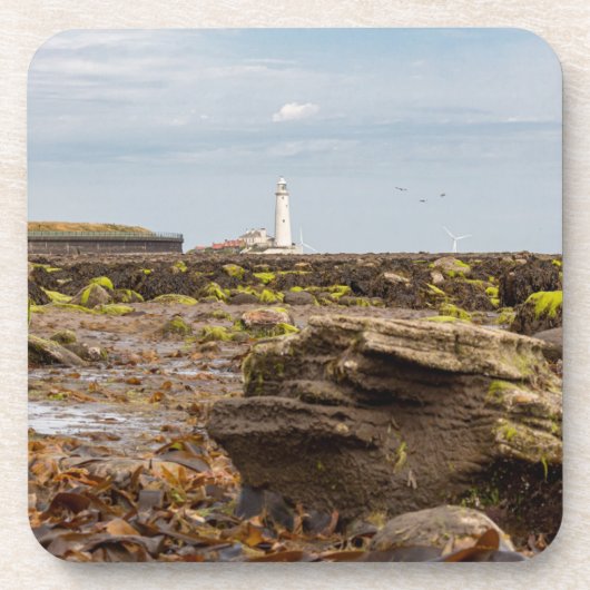 Leuchtturm Whitley Bay Getränkeuntersetzer (Vorderseite)