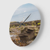 Leuchtturm Whitley Bay Große Wanduhr (Winkel)