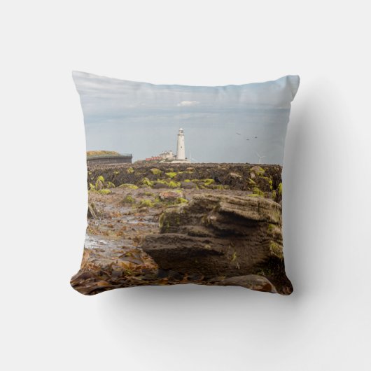 Leuchtturm Whitley Bay Kissen (Vorderseite)