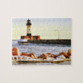 Leuchtturm Winter, Duluth Minnesota Puzzle (Horizontal)