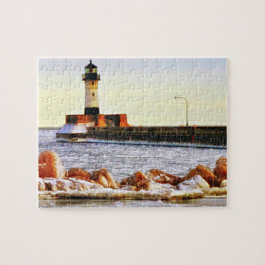 Leuchtturm Winter, Duluth Minnesota Puzzle (Horizontal)