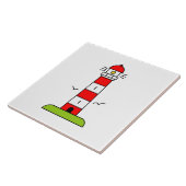 Leuchtturm zeichnend benutzerdefiniertes Quadrat g Fliese (Seite)