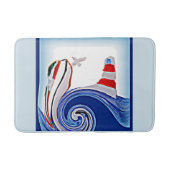 Leuchtturmboot Badematte (Vorderseite)