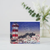 Leuchtturmboote Hilton Kopf South Carolina Postkarte (Stehend Vorderseite)