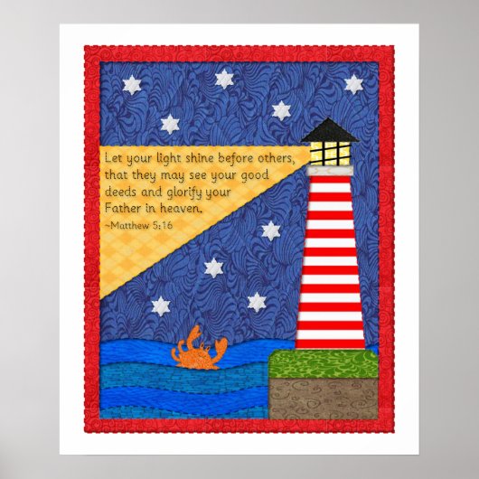 LeuchtturmCollage mit Crab Inspiration Poster (Vorne)