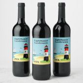 Leuchtturmdesign Weinetikett (Flaschen)