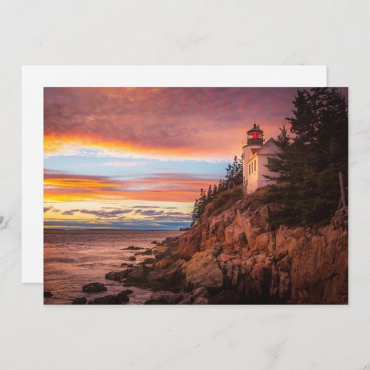 Leuchttürme | Acadia National Park Maine Dankeskarte (Vorne/Hinten)