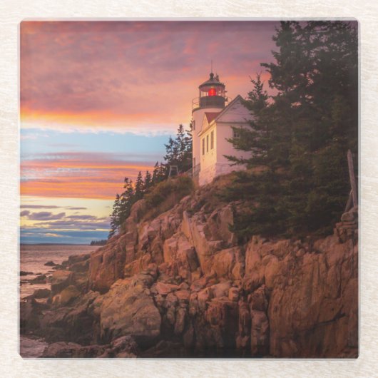 Leuchttürme | Acadia National Park Maine Glasuntersetzer (Vorderseite)