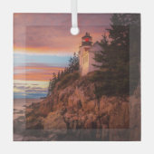 Leuchttürme | Acadia National Park Maine Ornament Aus Glas (Vorderseite)