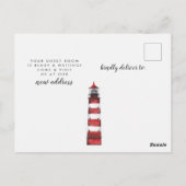 Leuchttürme an der Küste - Ankündigung Postkarte (Rückseite)