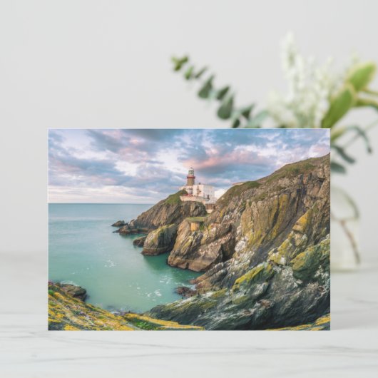 Leuchttürme | Baily Lighthouse Dublin, Irland Dankeskarte (Stehend Vorderseite)