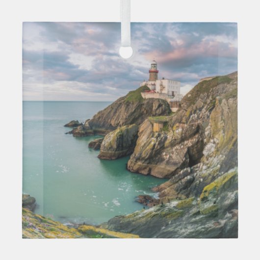 Leuchttürme | Baily Lighthouse Dublin, Irland Ornament Aus Glas (Vorderseite)