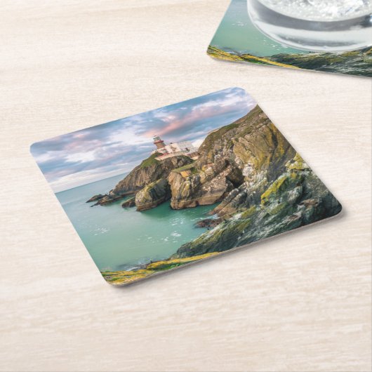 Leuchttürme | Baily Lighthouse Dublin, Irland Rechteckiger Pappuntersetzer (angewinkelt)