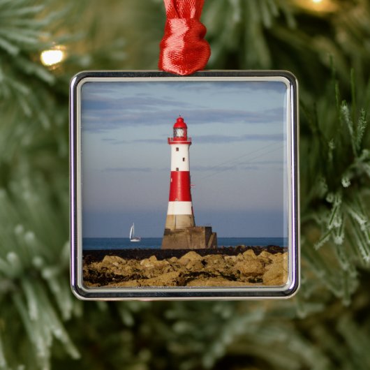 Leuchttürme | Beachy Head Lighthouse England Ornament Aus Metall (Baum)