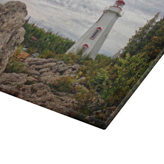 Leuchttürme | Big Tub Harbor Tobermory Ontario Schneidebrett (Ecke)