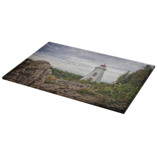 Leuchttürme | Big Tub Harbor Tobermory Ontario Schneidebrett (Ecke)