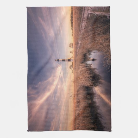 Leuchttürme | Bodie Island Outerbanks NC Geschirrtuch (Vertikal)