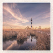 Leuchttürme | Bodie Island Outerbanks NC Glasuntersetzer (Vorderseite)