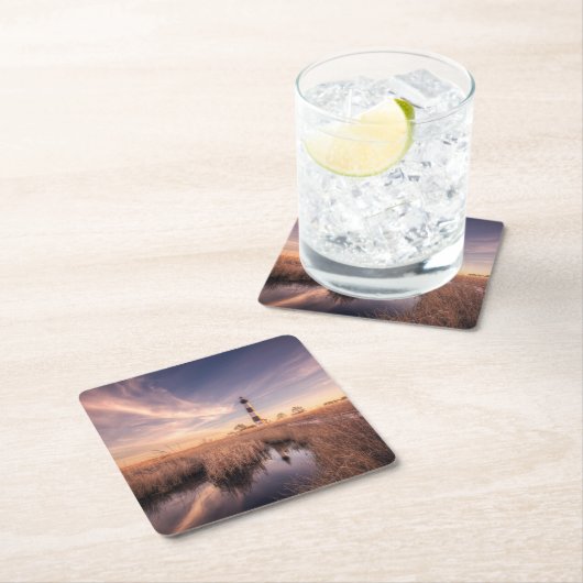 Leuchttürme | Bodie Island Outerbanks NC Rechteckiger Pappuntersetzer (Vor Ort)