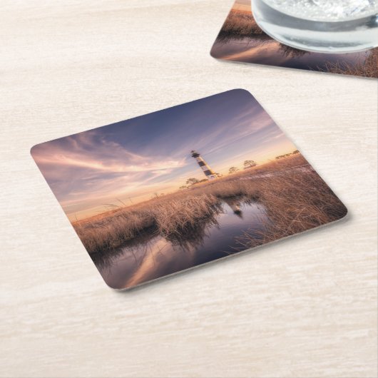 Leuchttürme | Bodie Island Outerbanks NC Rechteckiger Pappuntersetzer (angewinkelt)