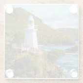 Leuchttürme | Bonnet Island Lighthouse Glasuntersetzer (Rückseite)