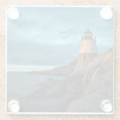 Leuchttürme | Burg Hill Leuchtturm Glasuntersetzer (Rückseite)