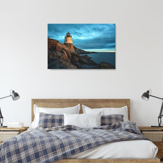 Leuchttürme | Burg Hill Leuchtturm Leinwanddruck (Insitu (Schlafzimmer))
