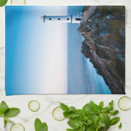 Leuchttürme | Cabo Zuhause Lighthouse Cangas Spani Geschirrtuch (Gefaltet)