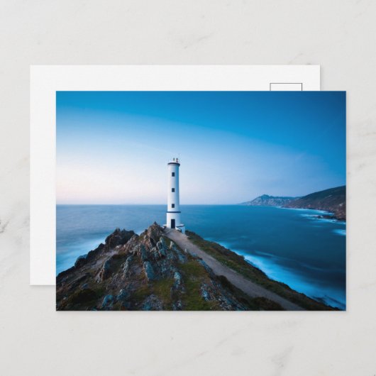 Leuchttürme | Cabo Zuhause Lighthouse Cangas Spani Postkarte (Vorne/Hinten)