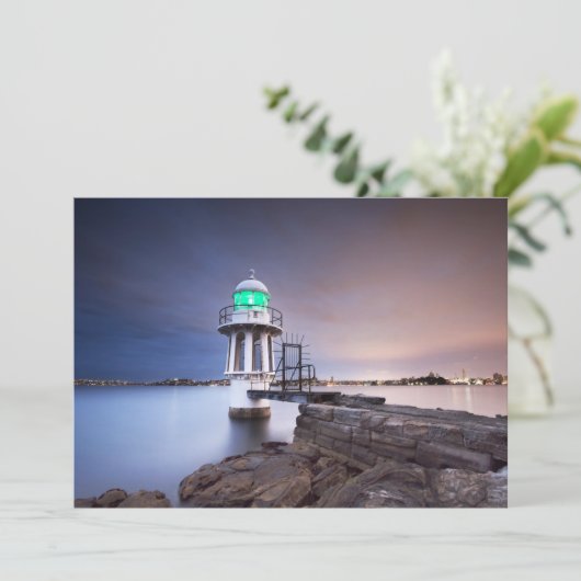 Leuchttürme | Cremorne Point Lighthouse Australien Dankeskarte (Stehend Vorderseite)