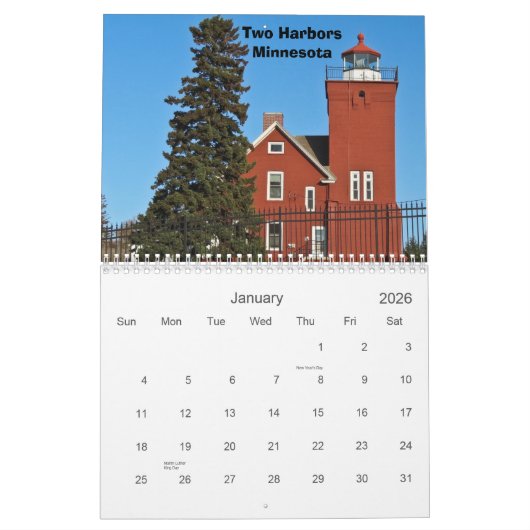 Leuchttürme der Great Lakes Kalender (Jan 2026)