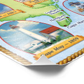 Leuchttürme der New Jersey Coast Fotodruck (Ecke)