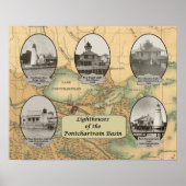 Leuchttürme des Pontchartrain-Beckens Poster (Vorne)