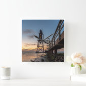 Leuchttürme | Eversand-Oberfeue Deutschland Quadratische Wanduhr (Zuhause)