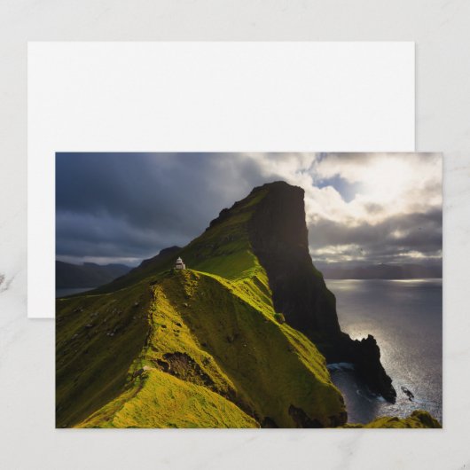 Leuchttürme | Färöer Dänemark Dankeskarte (Vorne/Hinten)