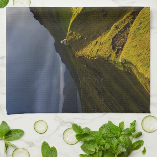 Leuchttürme | Färöer Dänemark Geschirrtuch (Gefaltet)