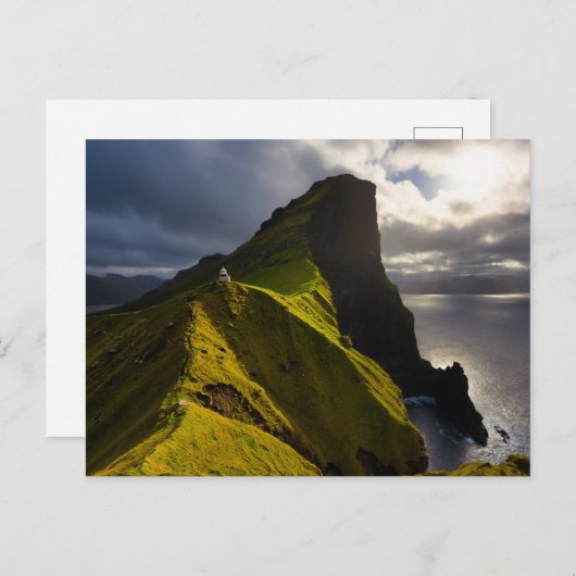 Leuchttürme | Färöer Dänemark Postkarte (Vorne/Hinten)