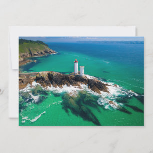 Leuchttürme Finistère Brest Bretagne Lighthouse Dankeskarte