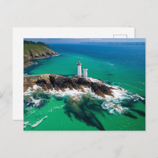 Leuchttürme | Finistère Brest Bretagne Lighthouse Postkarte (Vorne/Hinten)