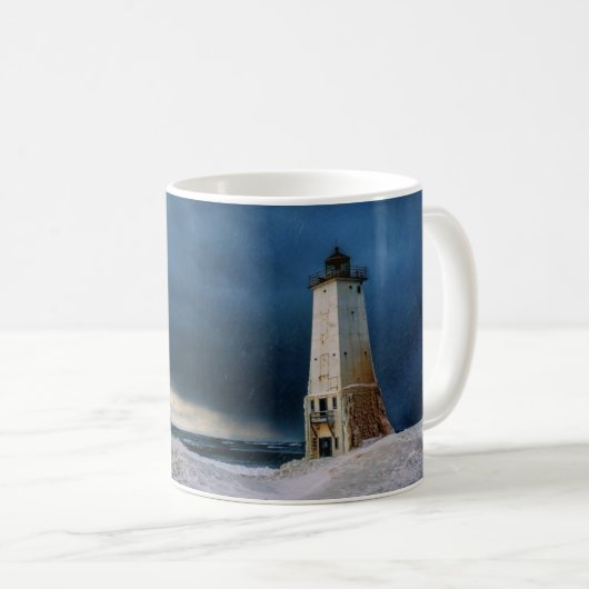 Leuchttürme | Frankfort Lighthouse Lake Michigan Kaffeetasse (VorderseiteRechts)