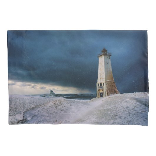 Leuchttürme | Frankfort Lighthouse Lake Michigan Kissenbezug (Vorderseite)