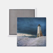 Leuchttürme | Frankfort Lighthouse Lake Michigan Magnet (Vorderseite/Rückseite)