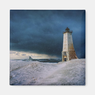 Leuchttürme   Frankfort Lighthouse Lake Michigan Magnet