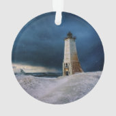 Leuchttürme | Frankfort Lighthouse Lake Michigan Ornament (Rückseite)