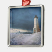 Leuchttürme | Frankfort Lighthouse Lake Michigan Ornament Aus Metall (Links)